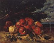 Gustave Courbet Red apples at the Foot of a Tree oil painting reproduction